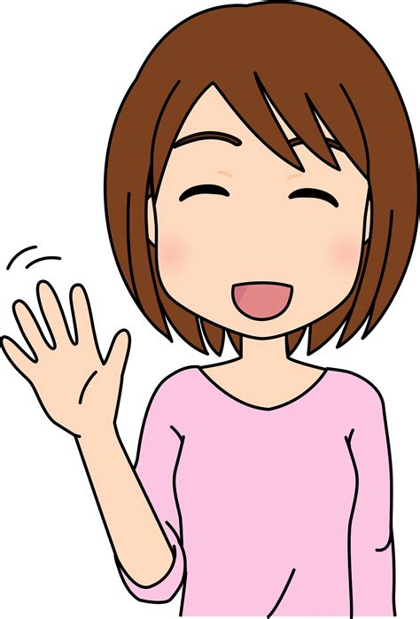 female waving|woman waving goodbye clip art.